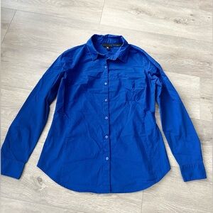 Worthington Cobalt Blue Casual Button-Down Shirt